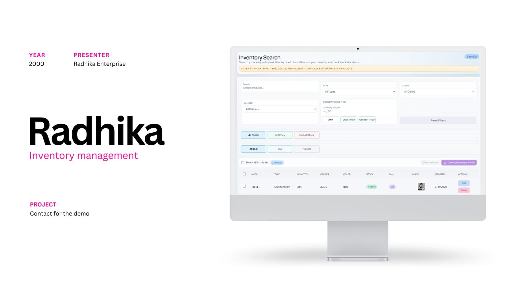 Radhika website designed and developed by 2PixelCraft