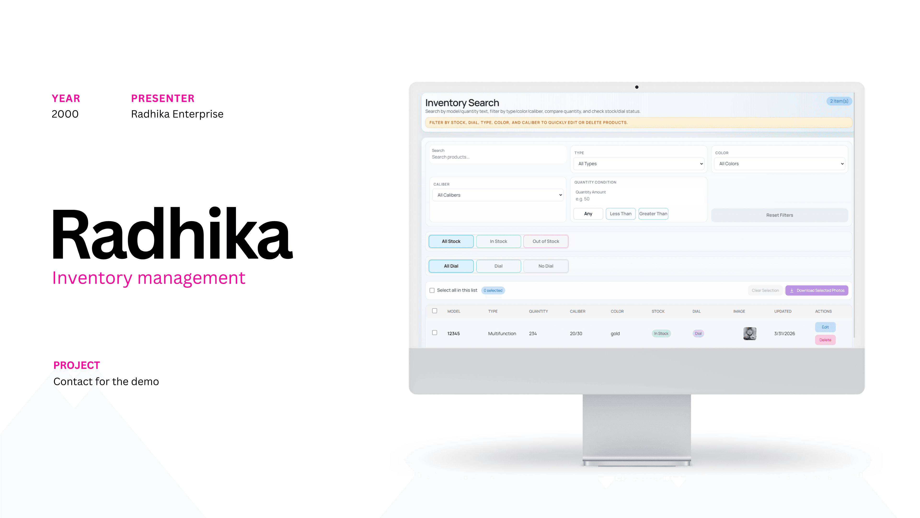 Radhika business website designed and developed by 2PixelCraft